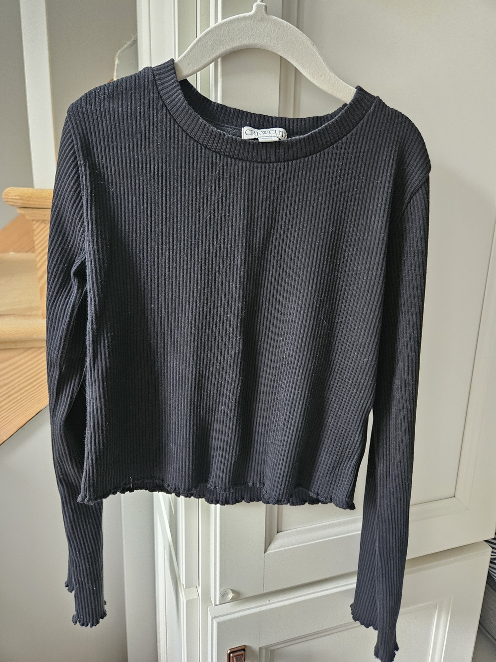 Crewcuts Girls' flared-sleeve everyday shirt in vintage rib